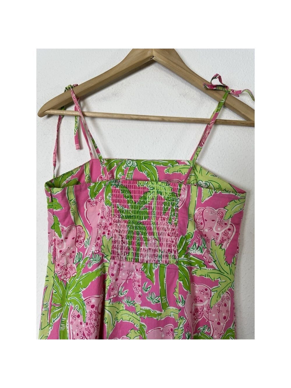 Vintage Lilly Pulitzer Taboo Elephant Palm Print Sundress Girl’s 14 Preppy Party - Picture 9 of 9